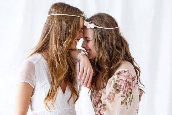 Corsage de pulso de flor, pêssego claro