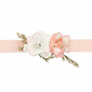 Corsage de pulso de flor, pêssego claro