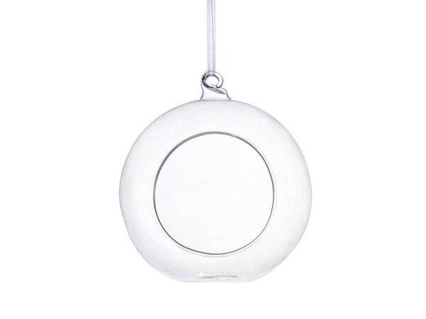 Bolas de vidro com fita, 10 cm