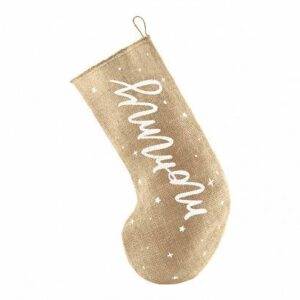 Meia decorativa mamãe, branca, 23x39,5 cm