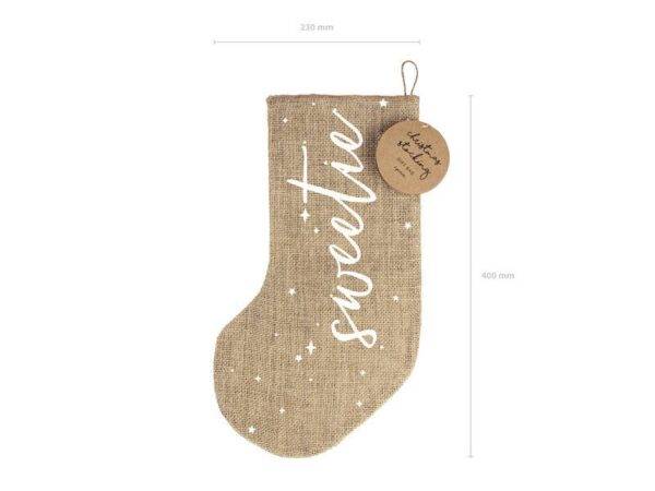 Meia decorativa Sweetie, branca, 23x39,5 cm