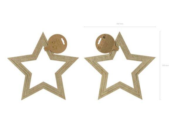 Decorações suspensas Estrelas, mix (3 unid)