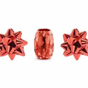 Conjunto de fitas e rosetas, vermelho, mistura