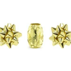 Conjunto de fitas e rosetas, ouro, mistura