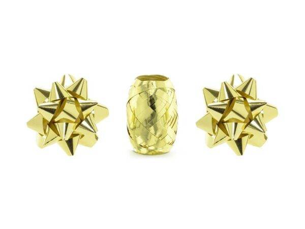 Conjunto de fitas e rosetas, ouro, mistura
