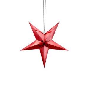 Estrela de papel, 70cm, vermelha