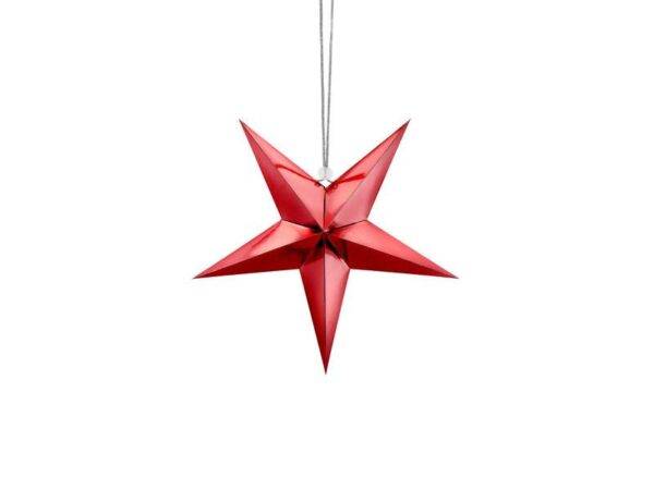 Estrela de papel, 70cm, vermelha