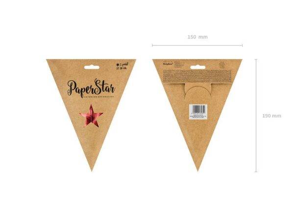 Estrela de papel, 70cm, vermelha