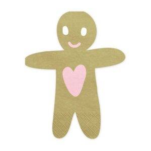 Guardanapos Gingerbread Man, 16x13 cm