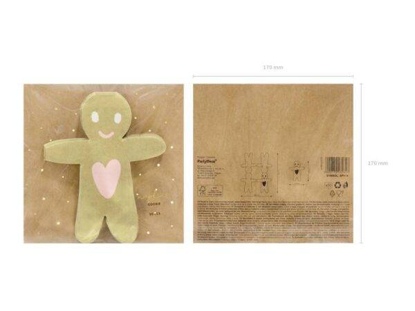 Guardanapos Gingerbread Man, 16x13 cm