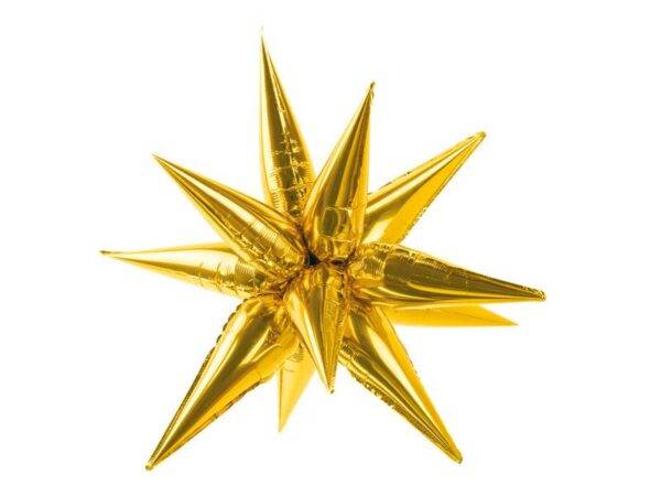 Balão de foil estrela 3D, 95 cm, ouro