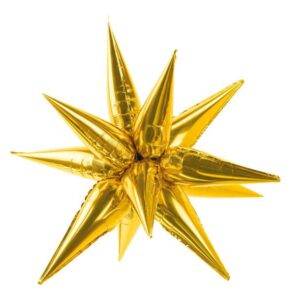 Balão de foil estrela 3D, 70 cm, ouro
