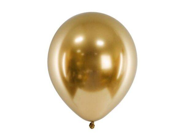 Balões brilhantes de 30 cm, ouro (50 unidades)