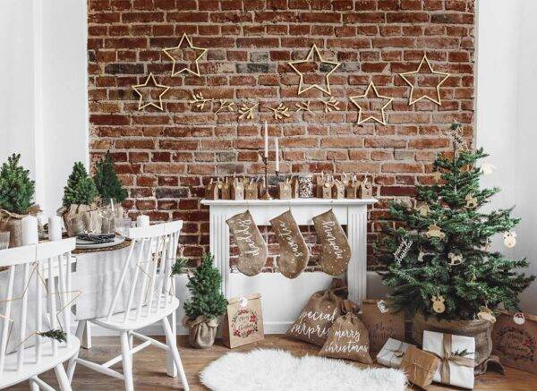 Decorações de metal suspensas Estrelas, mix (2 unid)