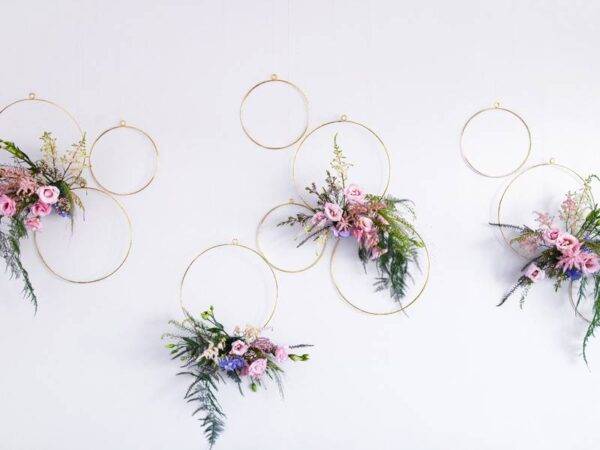 Decorações de metal penduradas aros, mix