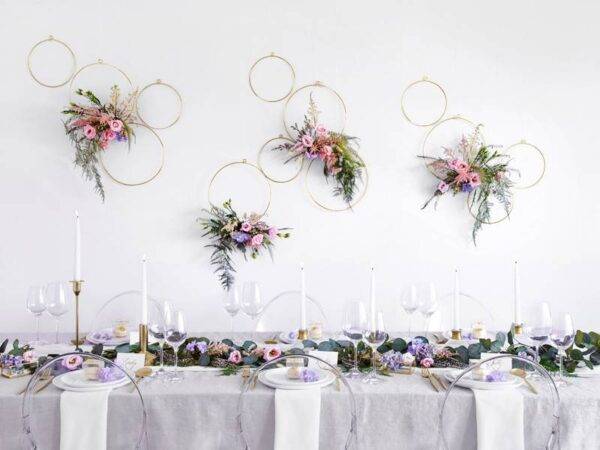 Decorações de metal penduradas aros, mix