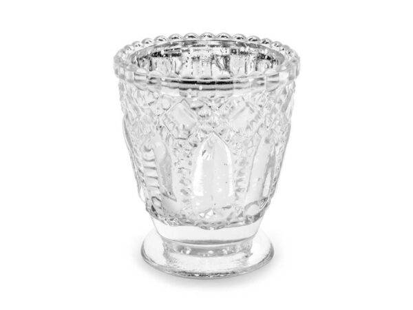 Castiçal, prata, 8 cm (4 unidades)