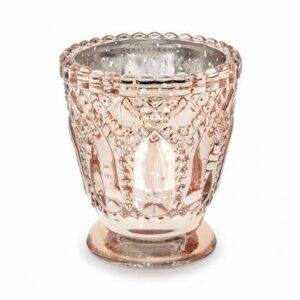 Castiçal, Rosa Gold, 8 cm (4 unidades)