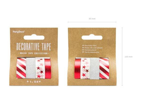 Fita decorativa, mix (10 m cada rolo)