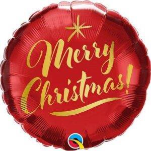 Balão Foil 18" Merry Christmas Gold Script