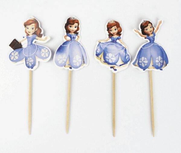 24 Cake Toppers Princesa Sofia