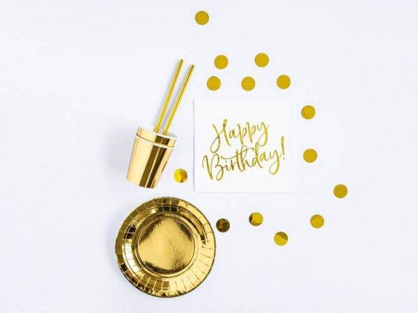 Conjunto de decorações para festas - Aniversário, Ouro