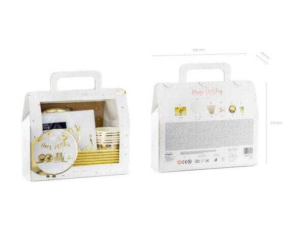 Conjunto de decorações para festas - Aniversário, Ouro