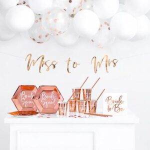Conjunto de decorações para festas - despedida de solteira, ouro rosa