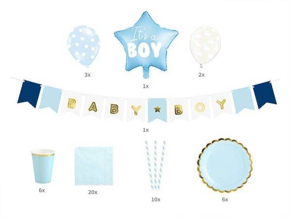 Conjunto de decorações para festas - é um menino