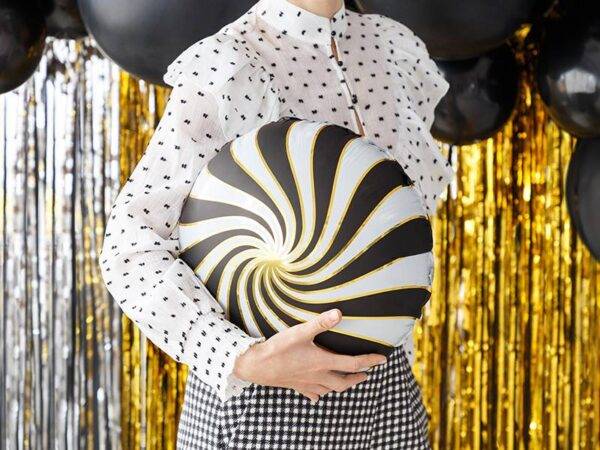 Balão de foil Candy, 35 cm, preto