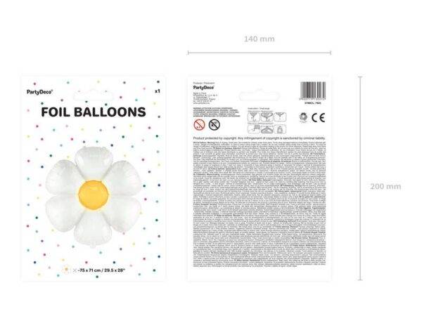 Balão de foil Daisy, 75x71 cm