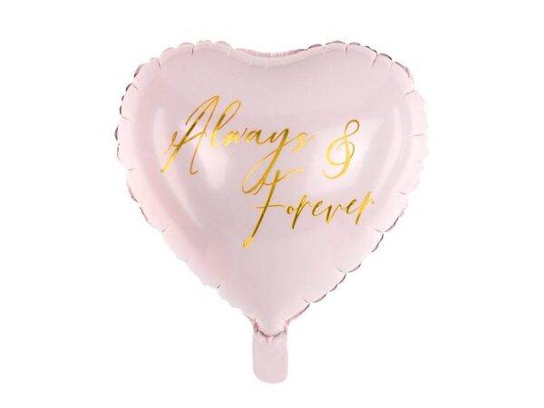 Balão de Foil Coração, 45 cm, rosa claro