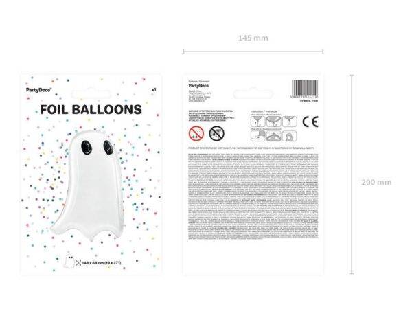 Balão de Foil Fantasma 48x68 cm
