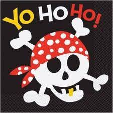 Guardanapos para festa do tema Piratas (16 unid)