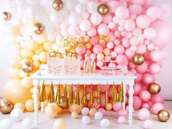 Banner Bubbly Bar, ouro, 83x21 cm