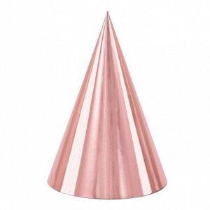Chapéus de festa, ouro rosa, 16 cm