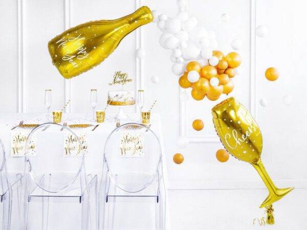 Copos Feliz Ano Novo, ouro, 220 ml