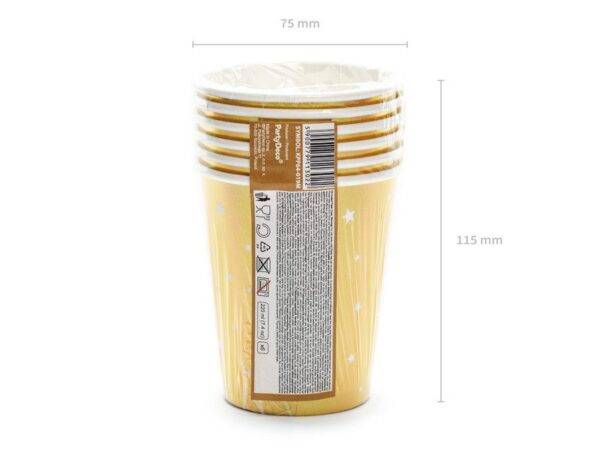 Copos Feliz Ano Novo, ouro, 220 ml