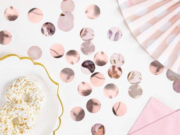 Círculos de confete, ouro rosa, 15g