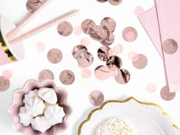 Círculos de confete, ouro rosa, 15g