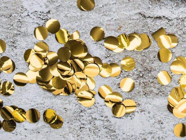 Círculos de confete, ouro, 15g