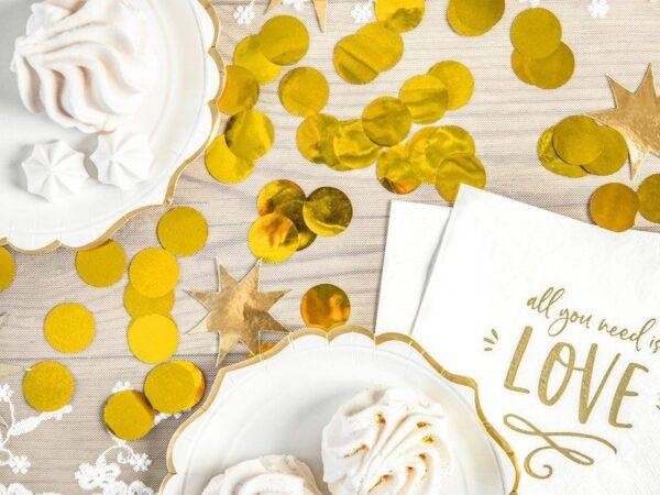 Círculos de confete, ouro, 15g