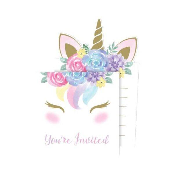 Convites Baby Unicorn