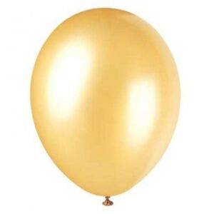 8 BALÕES LATEX 12'' DOURADO METALIZADO