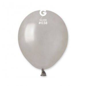 100 BALÕES LATEX 5'' COR SILVER