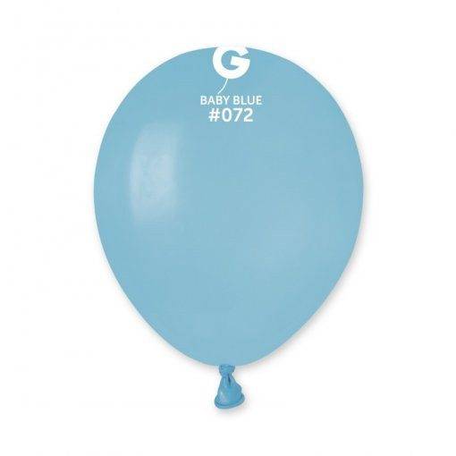 100 BALÕES LATEX 5'' COR BABY BLUE