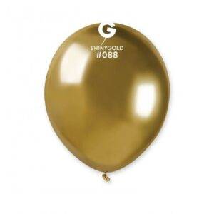 100 BALÕES LATEX 5'' COR CROMADO GOLD