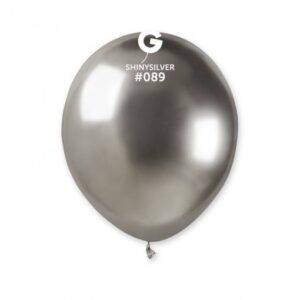 100 BALÕES LATEX 5'' COR CROMADO SILVER