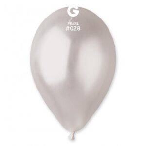 100 BALÕES LATEX METALIZADO 12'' COR PEARL