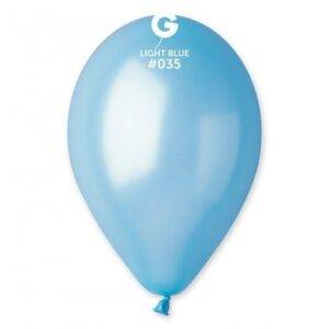 100 BALÕES LATEX METALIZADO 12'' COR LIGHT BLUE